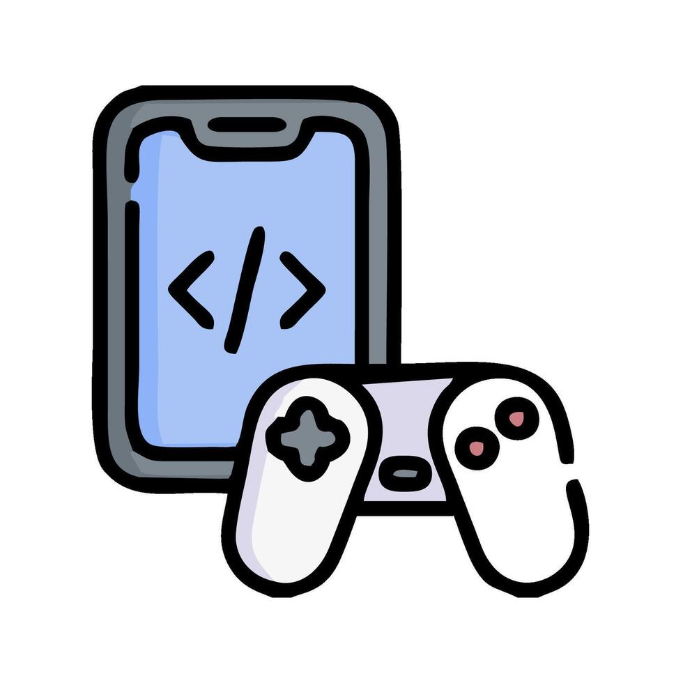 a game controller and a smartphone next to each other vector
