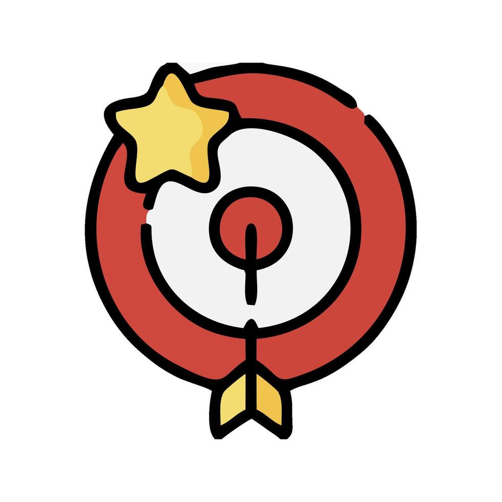 target icon with star and arrow vector