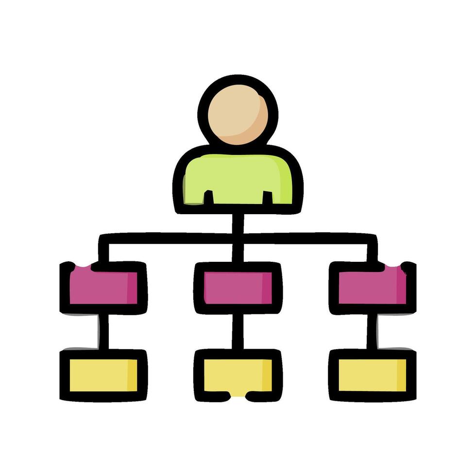 a person is standing in front of a tree with a tree structure vector