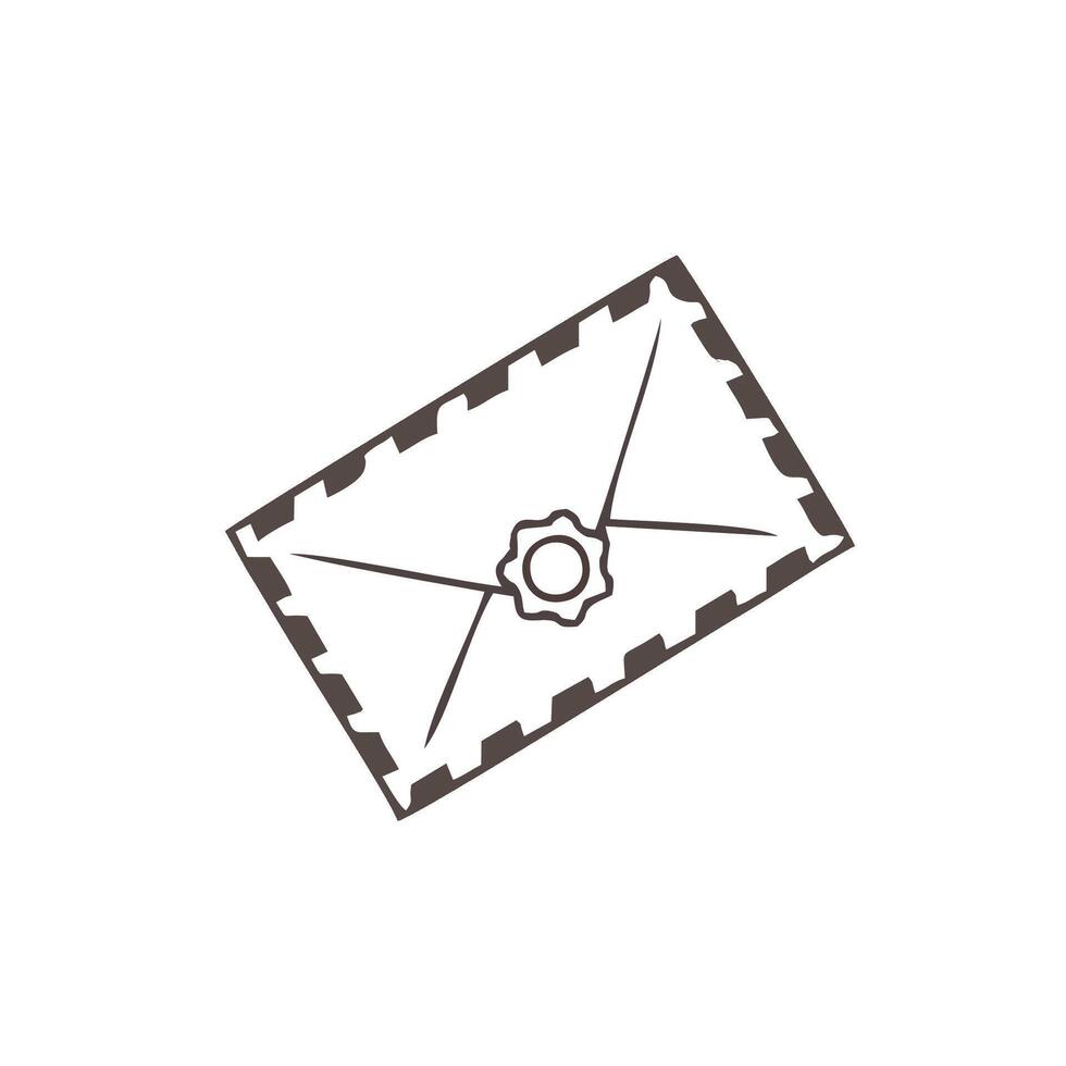 an envelope with a letter inside on a white background vector