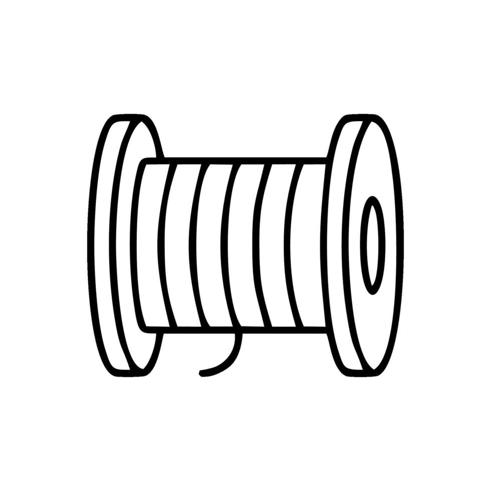 spool of thread icon illustration on white background vector