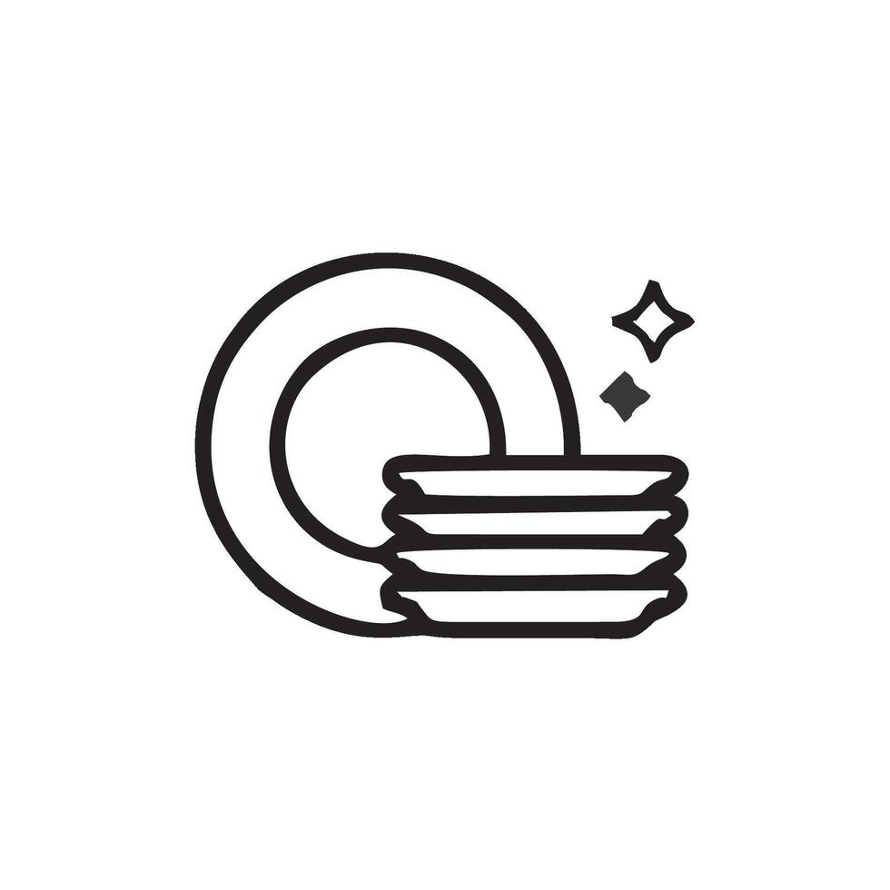 a black and white icon of a stack of coins vector