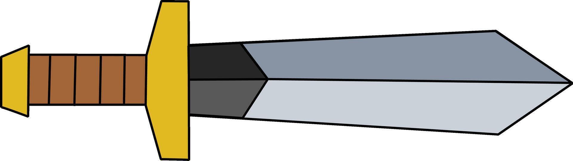 Cartoon Drawing of a Classic Short Sword vector