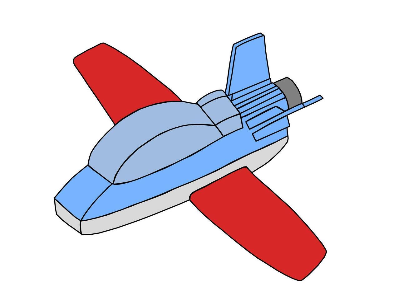 Colorful Cartoon Airplane vector