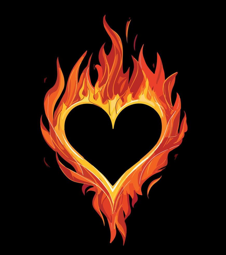 fire and love vector