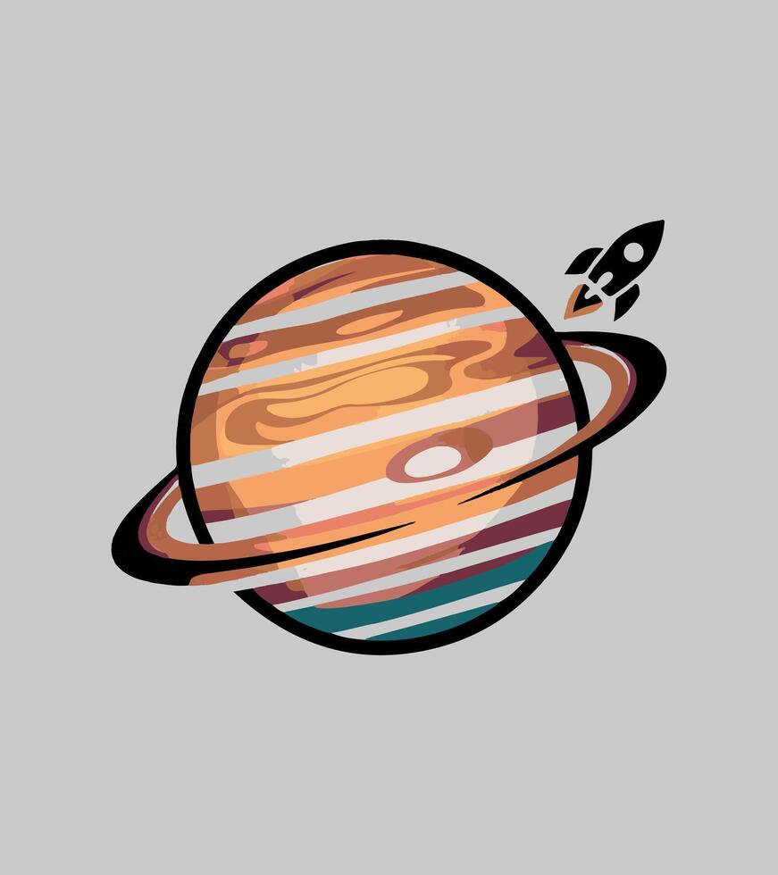 a planet with a planet on it that has a planet on it. vector