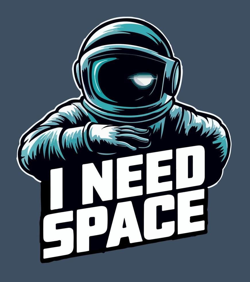 a logo for space space space with a astronaut on it vector