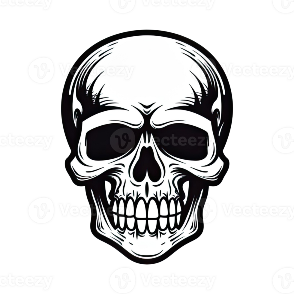 Human Skull Illustration. png