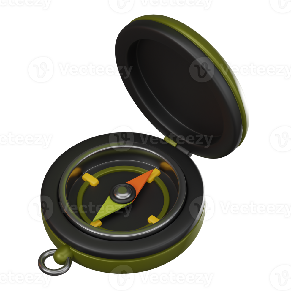 Compass, Tool for Exploration and Adventure. 3D Render png
