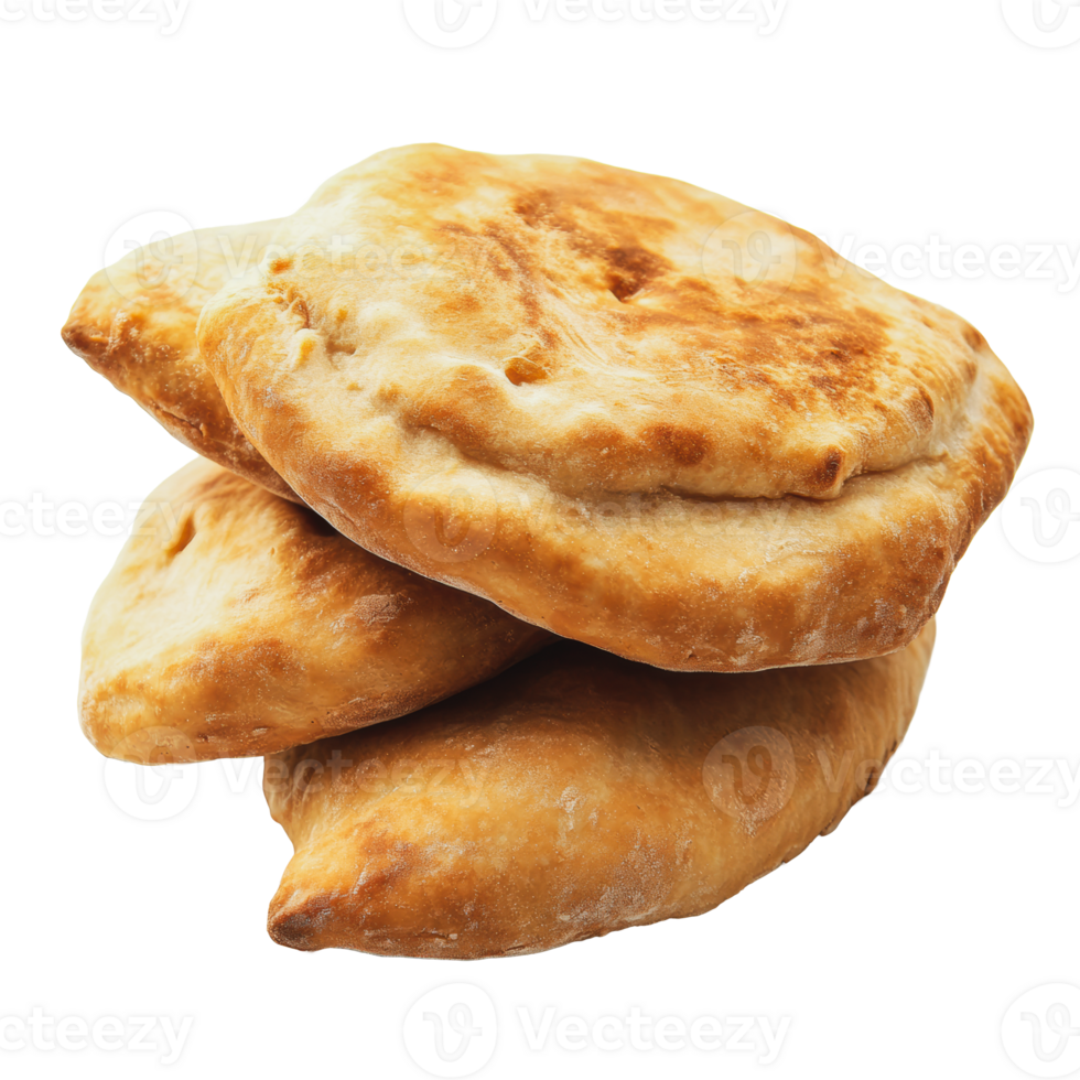 Freshly baked flatbreads stacked on a table png