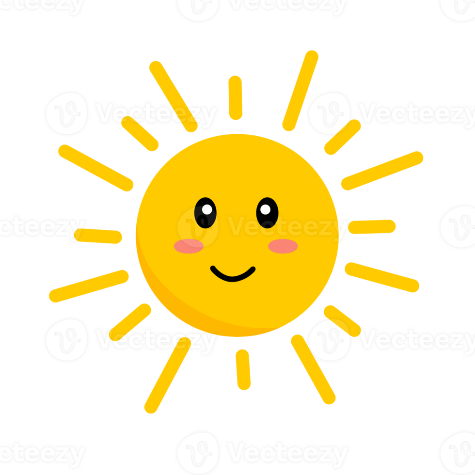 Cute sun illustration png