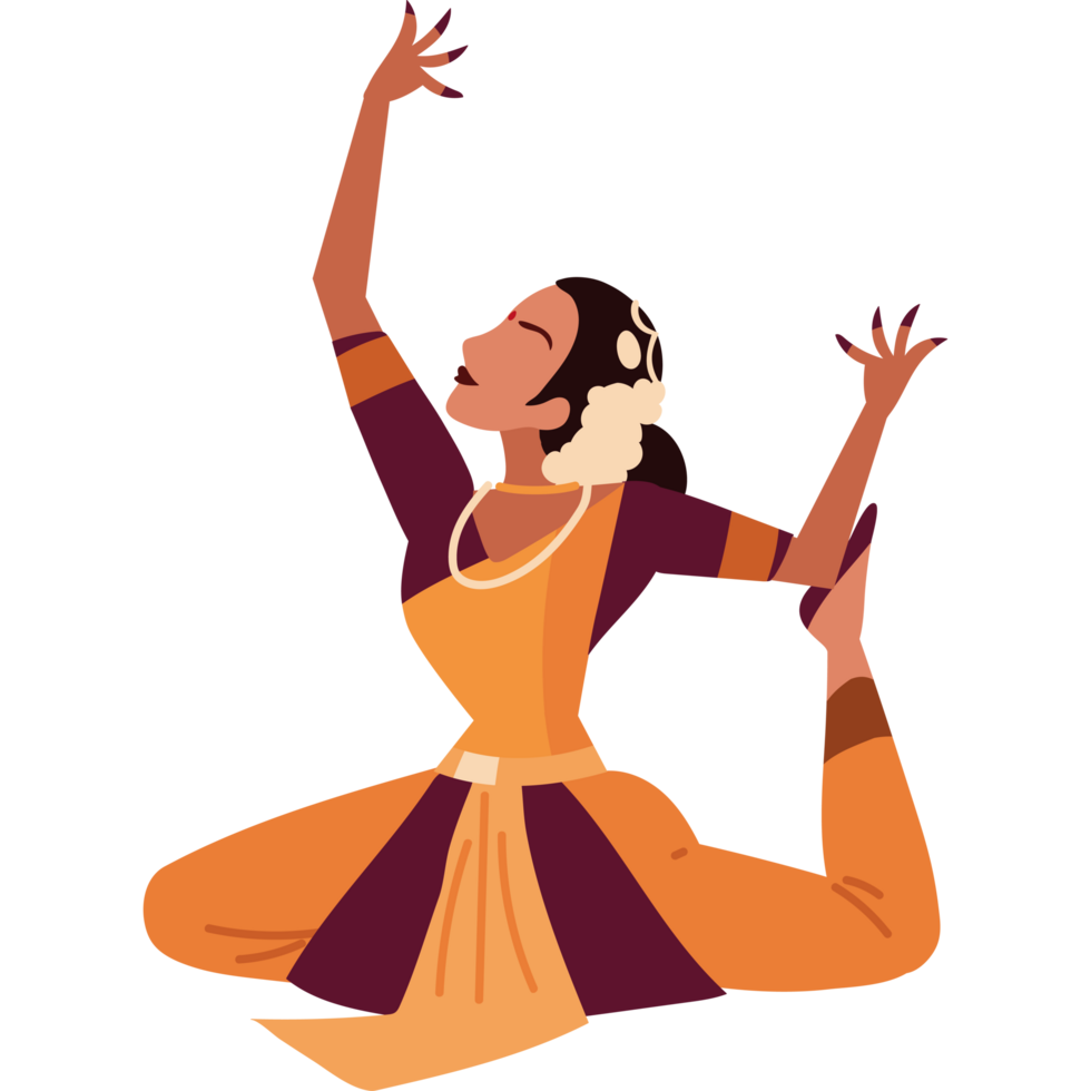 dancer woman practicing bharatanatyam png