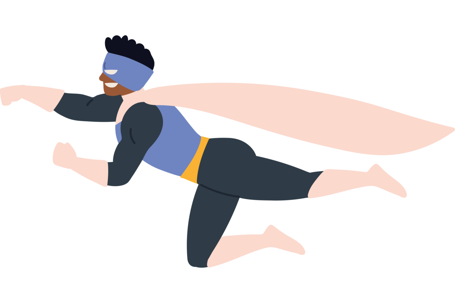superhero man caped flying png