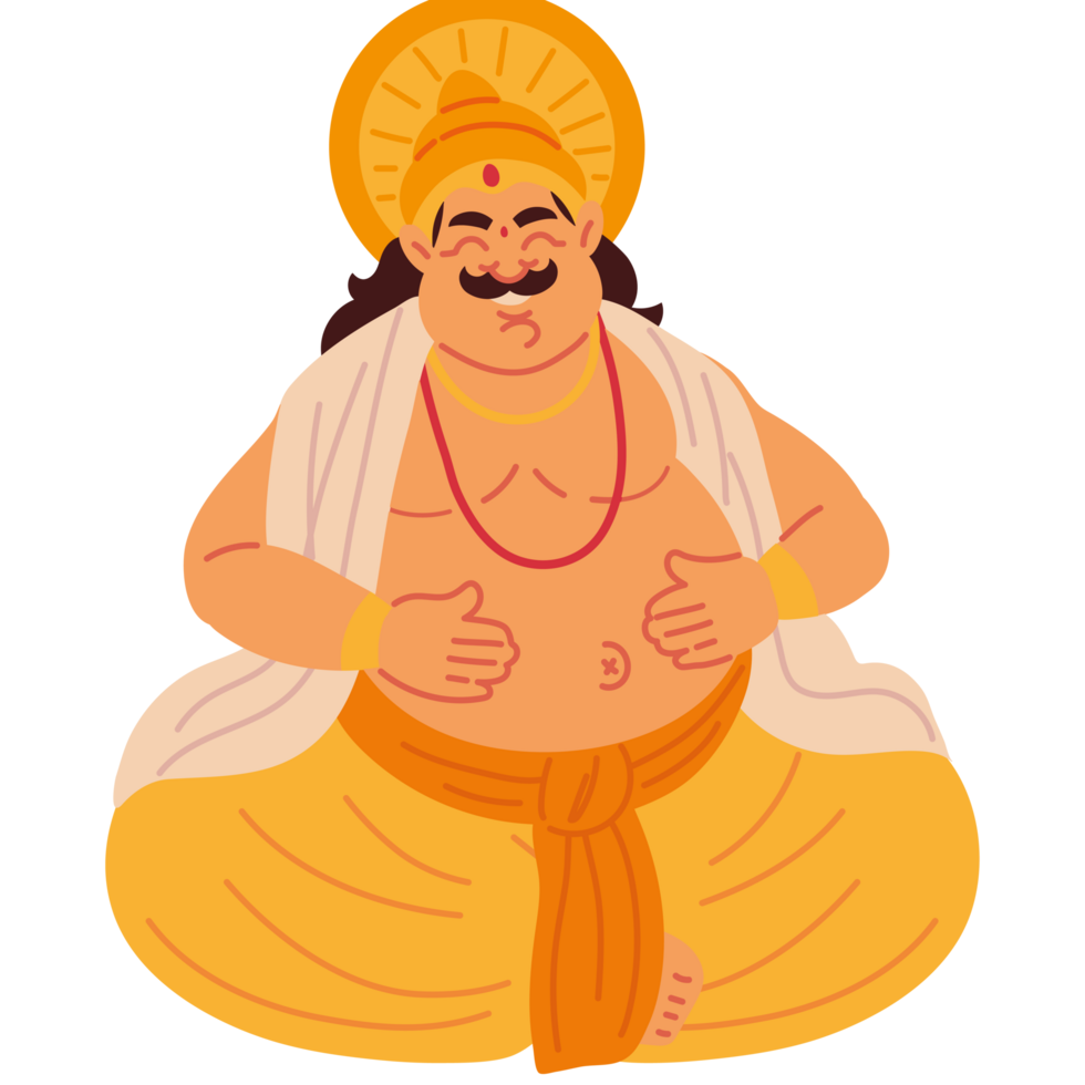 king mahabali sitting onam festival in kerala png