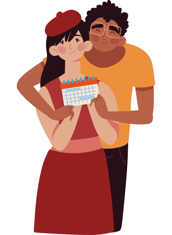 couple with menstruation cycle calendar 49326135 PNG couple with menstruation cycle calendar 49326135 PNG