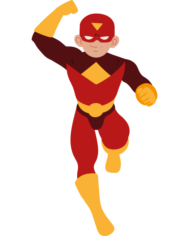 superhero boy with mask character png