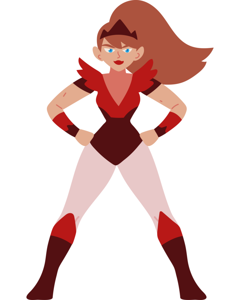 superhero woman wearing costume png