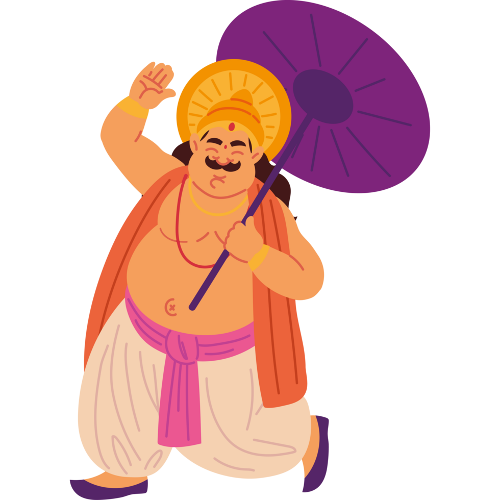 funny mahabali wishing all a happy onam png