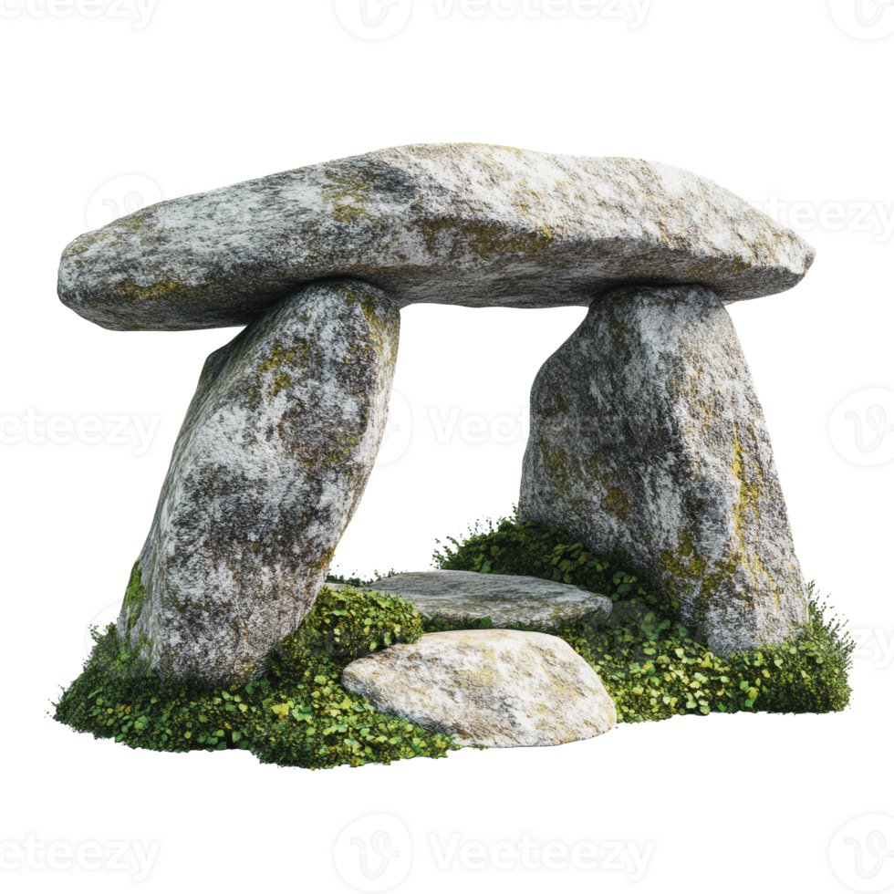 Ancient stone structure in a grassy area png