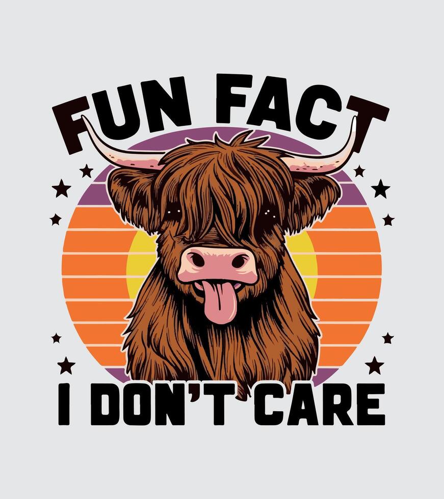 title 'fun fact I do not care' vector