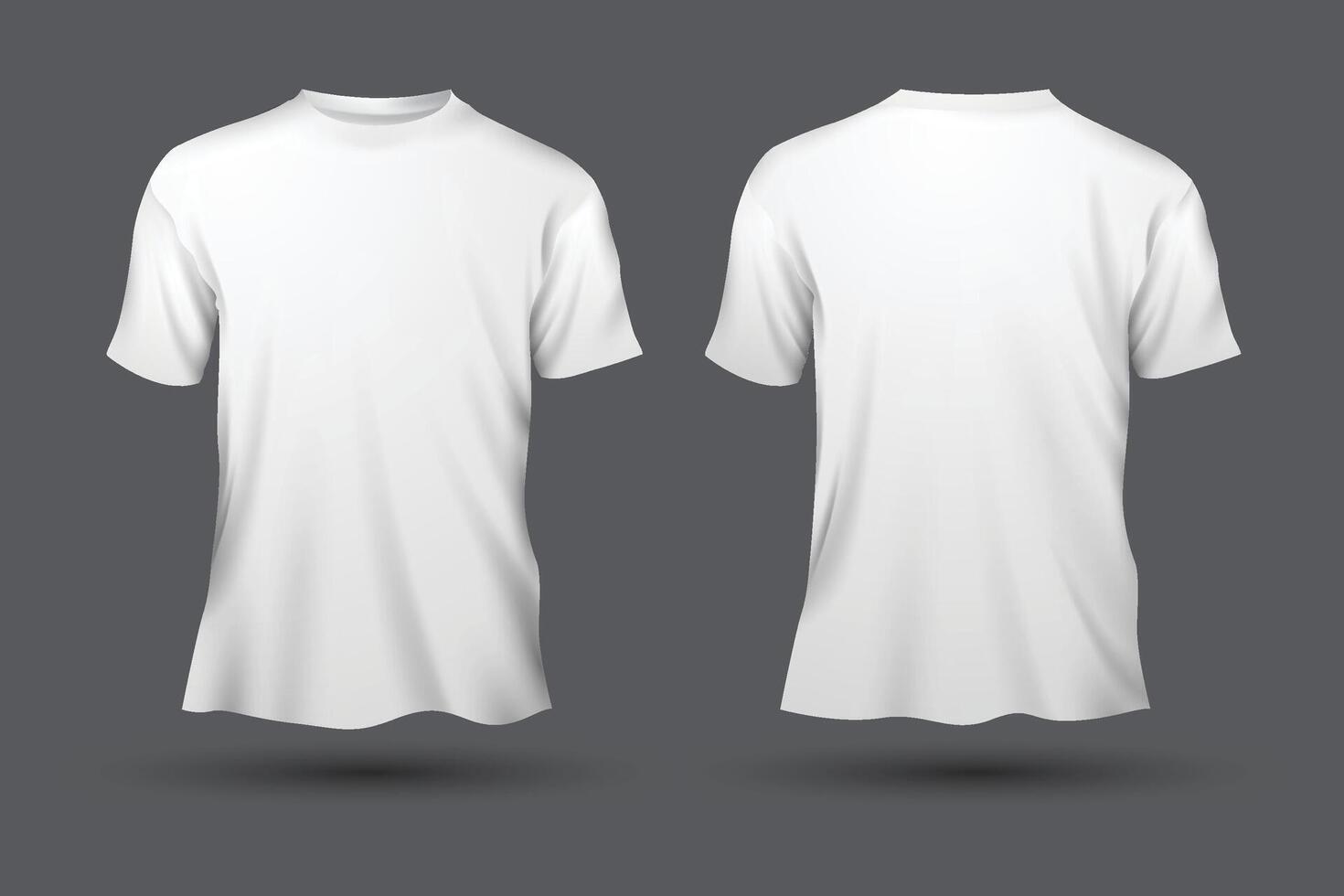 tshirt front and back mockup design template vector