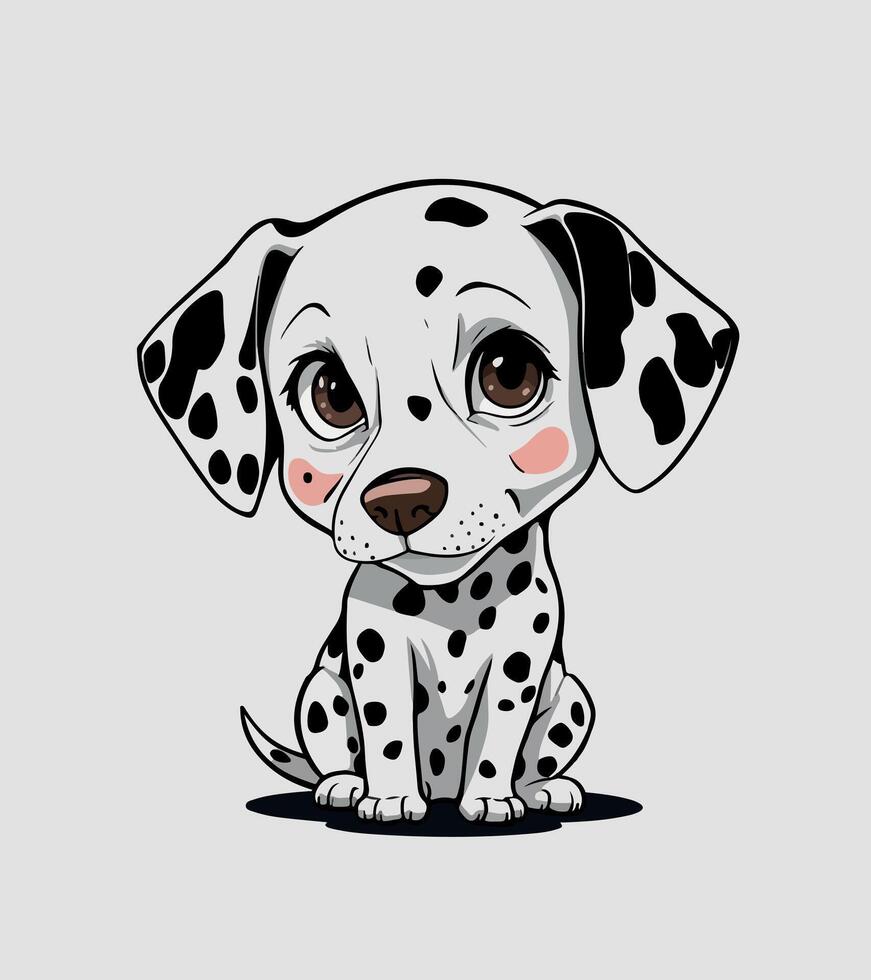 black and print dog vector