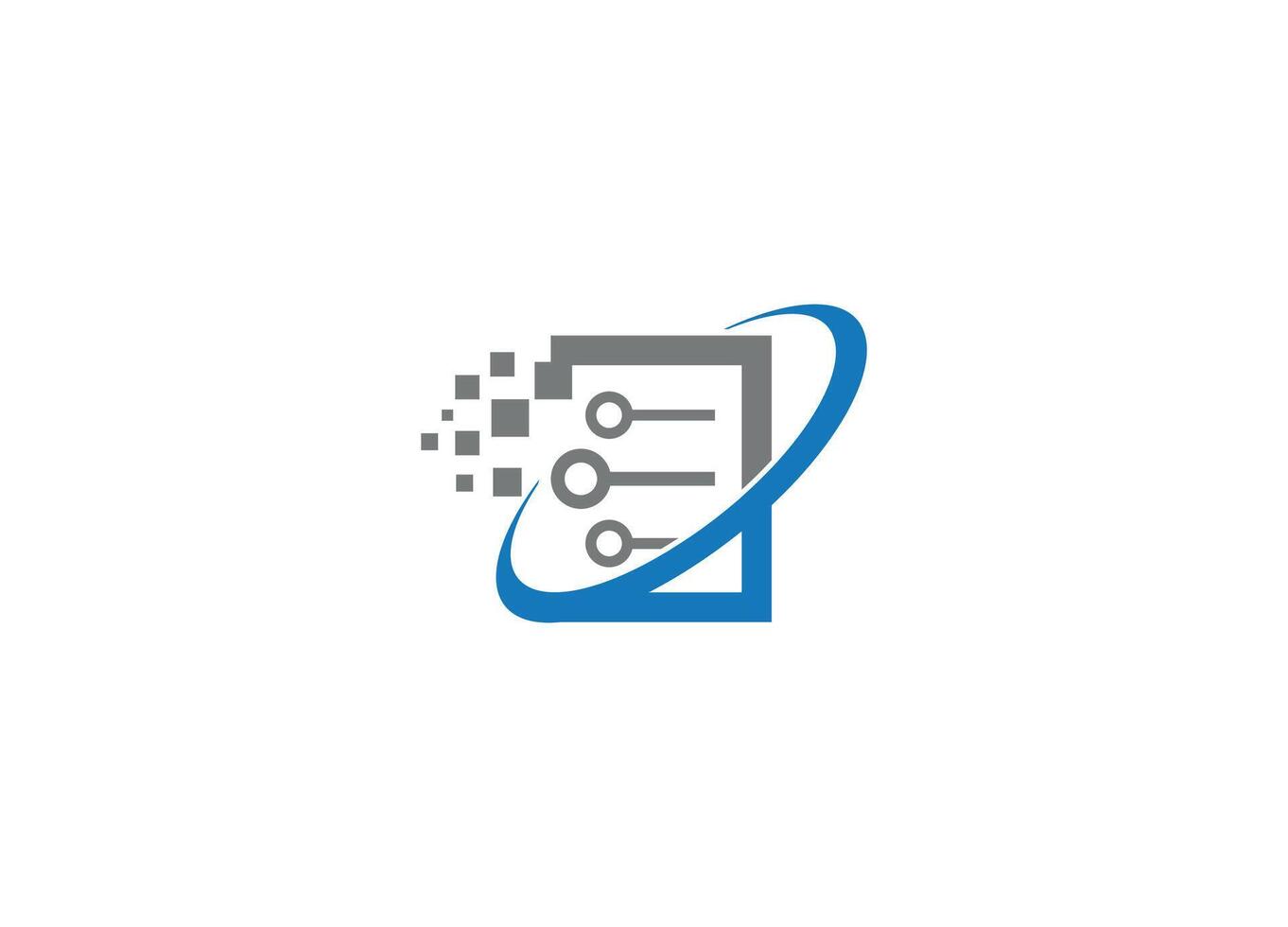 E tecnology Logo Design with Creative Modern iicon template vector