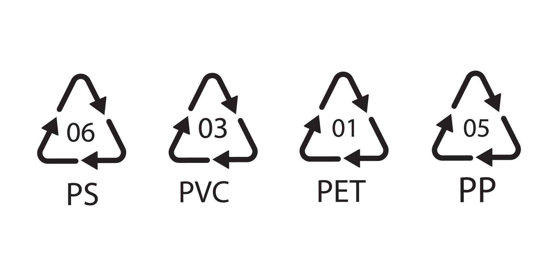 Recycling Sign Icons Complete Collection vector