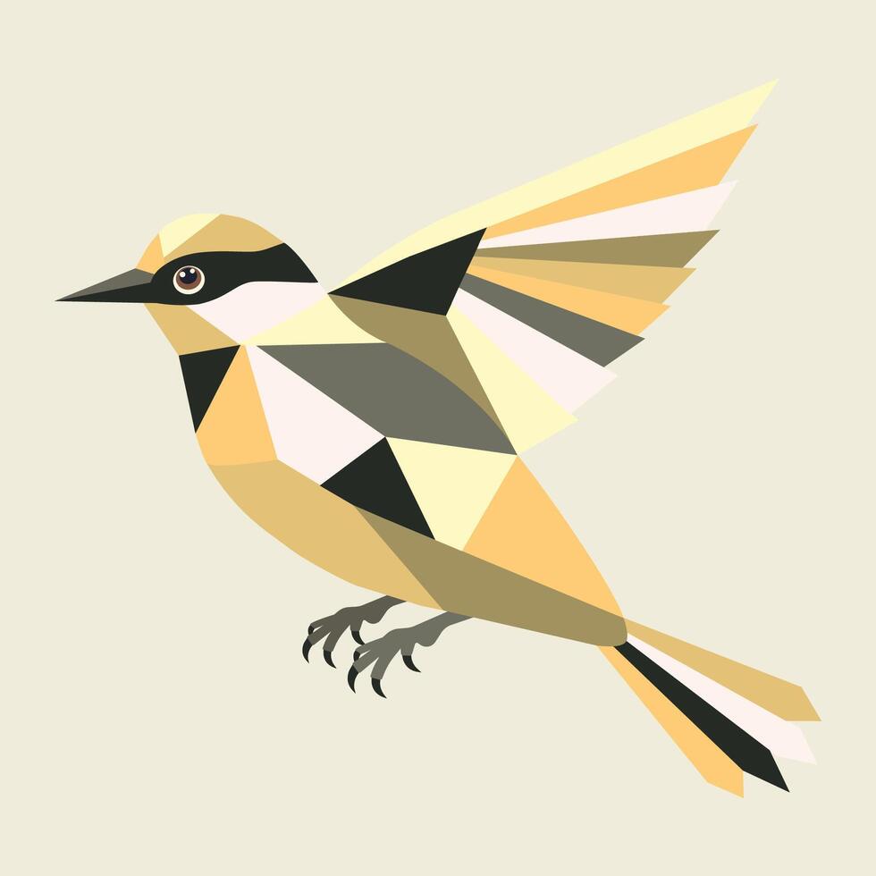 Abstract geometric illustration of a bird vector