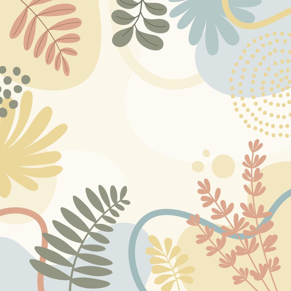 Abstract background with hand drawn organic shapes and lines. vector