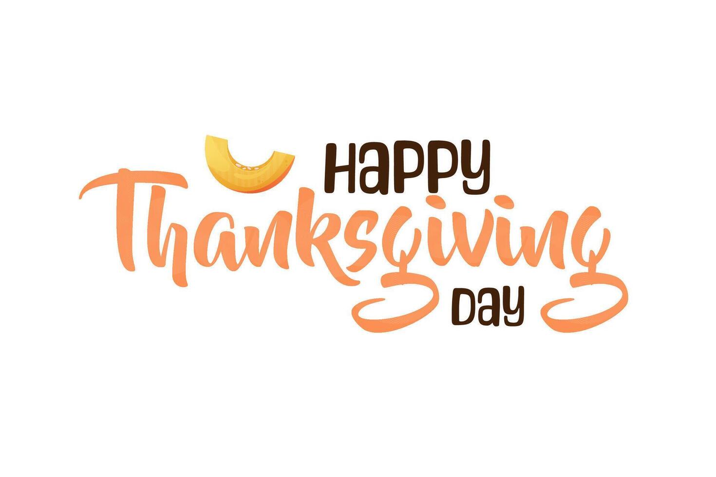 Thanksgiving text lettering for t-shirt design, greeting card. illustration isolated vector