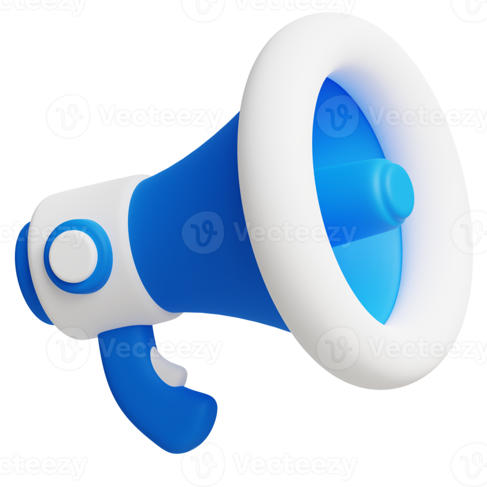 Megaphone 3d business icon png