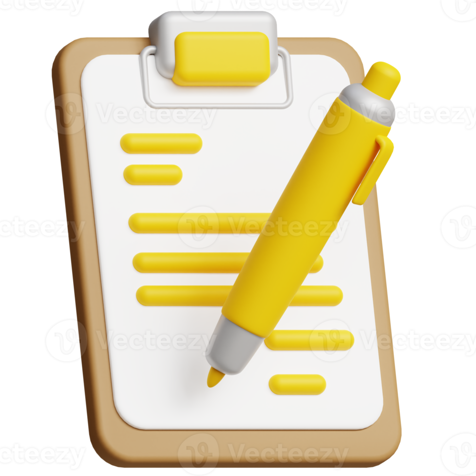 Notes 3d business icon png