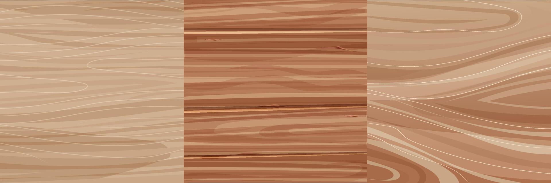 Set wood templates annual rings texture top view surface. Tree material, plank or panel. Stamp of tree trunk natural timber. vector