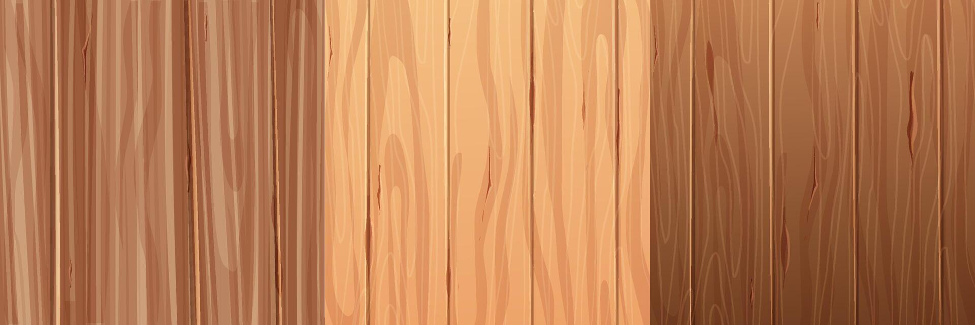 Set wood templates annual rings texture top view surface. Tree material, plank or panel. Stamp of tree trunk natural timber. vector