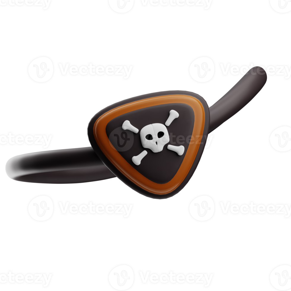 Eye Patch Pirates object illustration 3D png