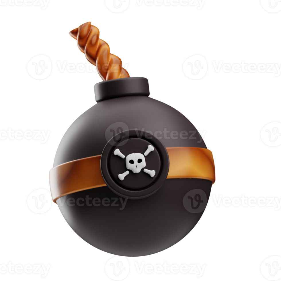 Pirate Bomb Pirates object illustration 3D png
