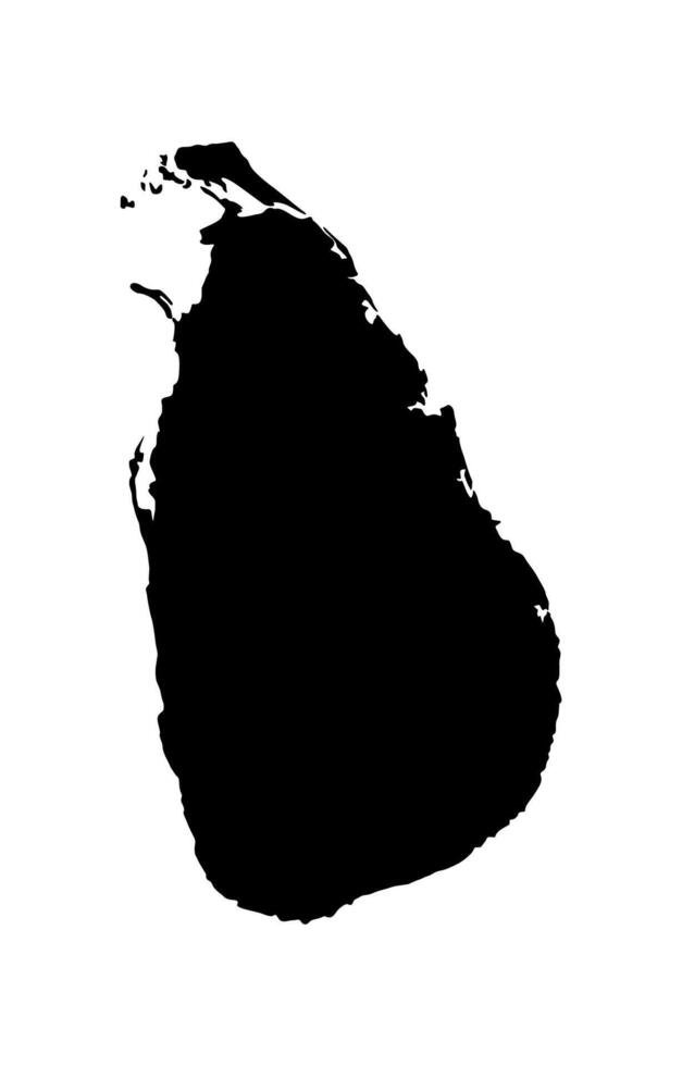 SriLanka Silhouette of a Australia Country land Map vector