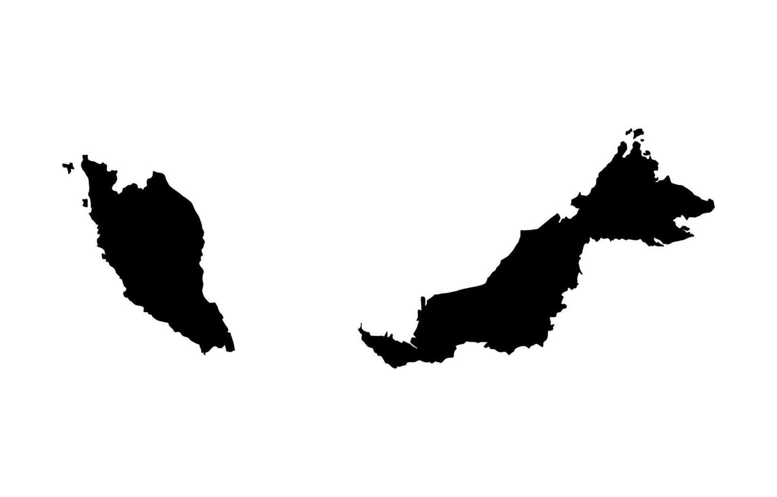 Malaysia Silhouette of a Australia Country land Map vector