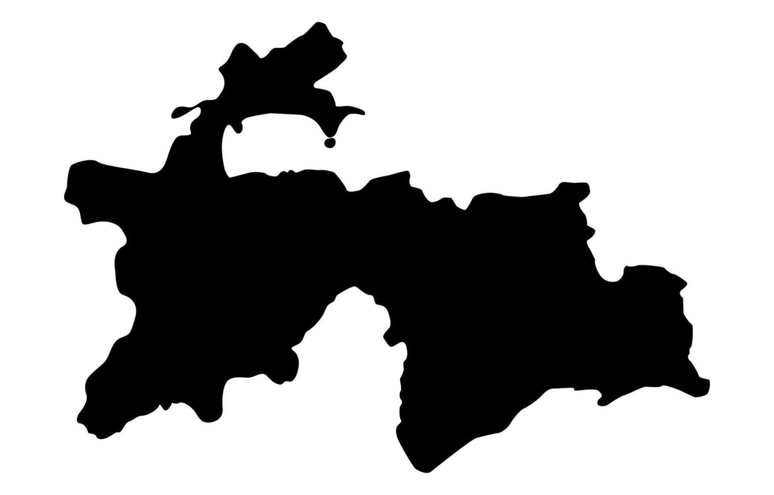 Tajikistan Silhouette of a Australia Country land Map vector