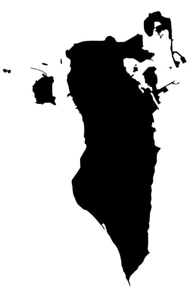 Bahrain Silhouette of a Australia Country land Map vector