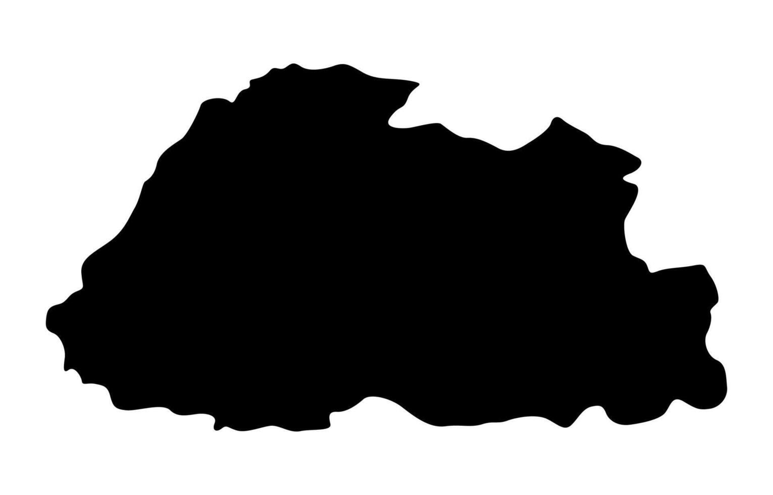 Bhutan Silhouette of a Australia Country land Map vector