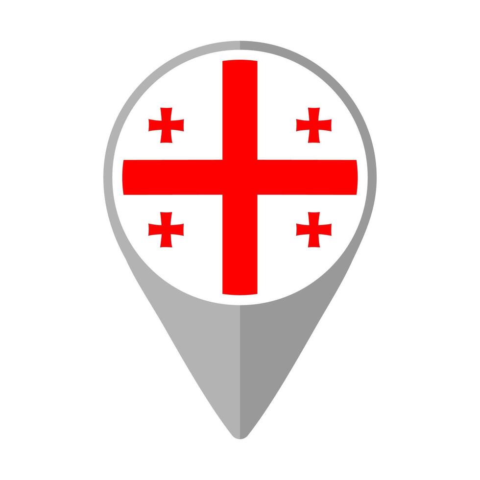 Georgia Flag on Location Pin vector