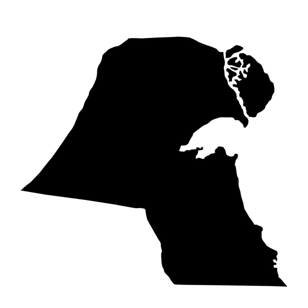 Kuwait Silhouette of a Australia Country land Map vector