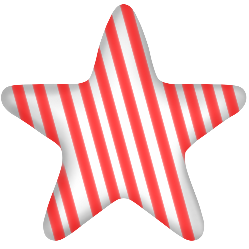 red and white stars for Christmas decorations png