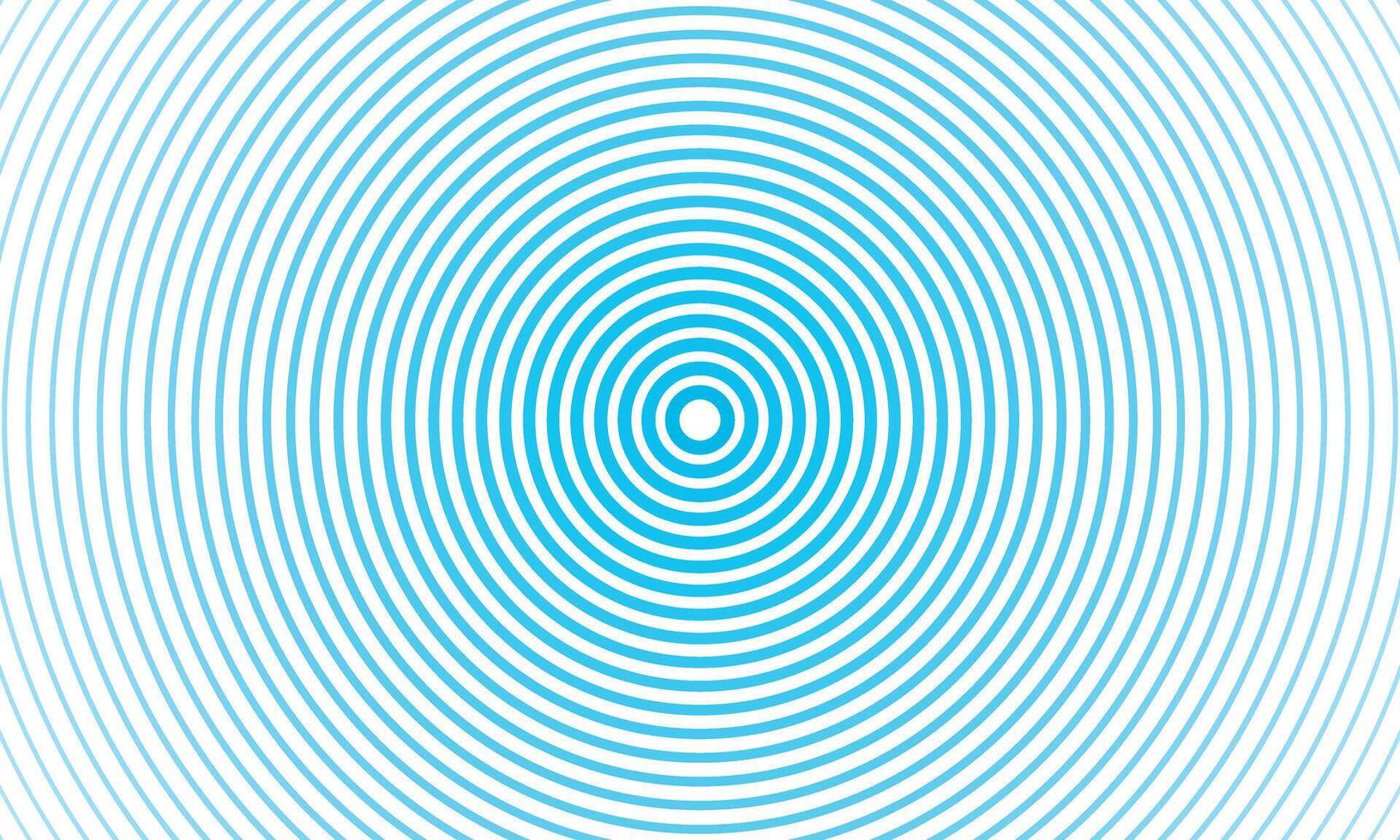 Blue and white radial circle geometry background vector