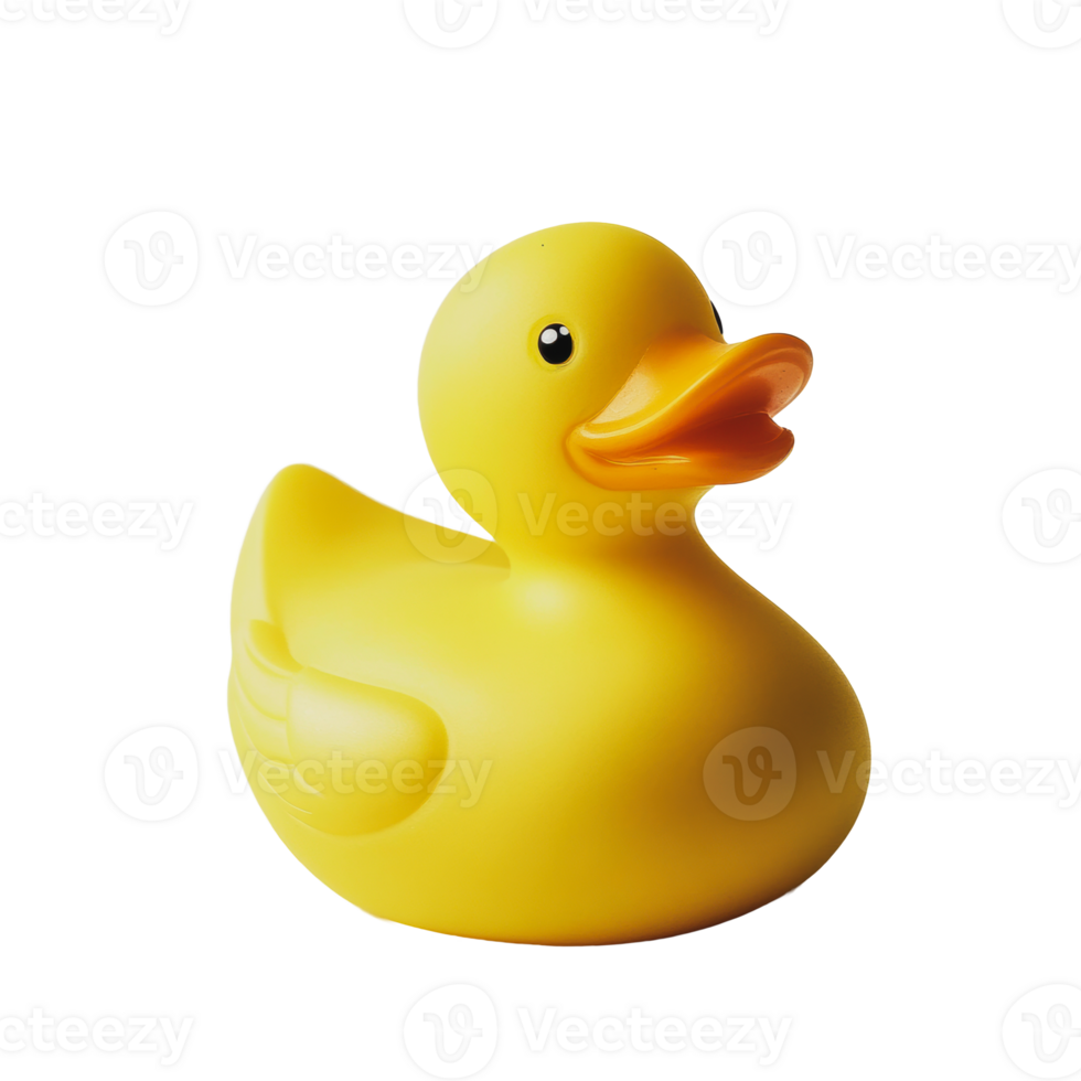 Yellow rubber duck on a plain background png
