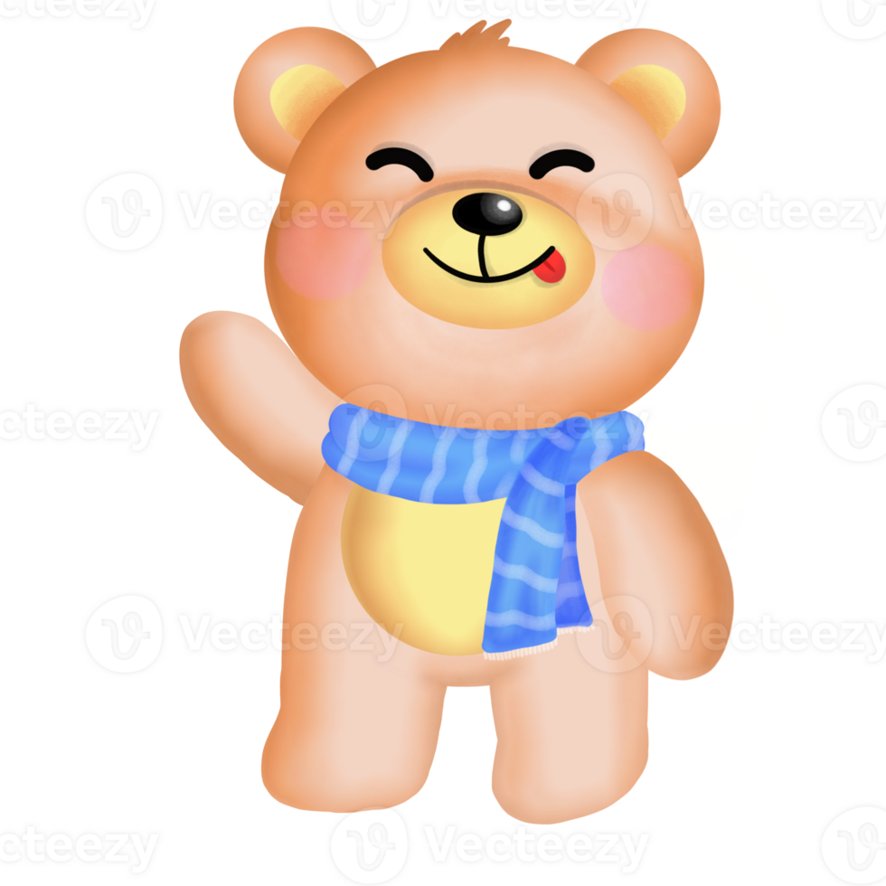 hello teddy bear png