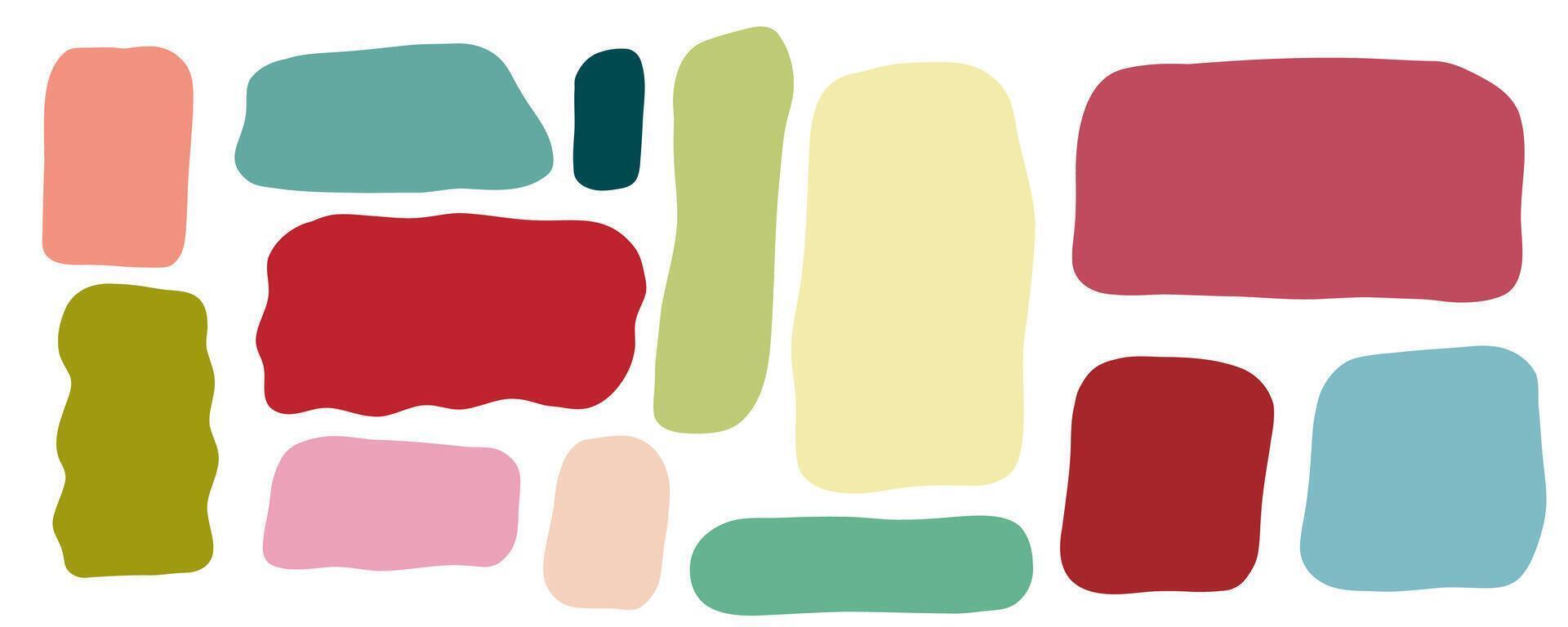 Hand drawn minimalist quote poster set. Quote color frames blank template spot collection. Isolated text box. Empty speech bubbles set. Stock illustration isolated on white background. vector