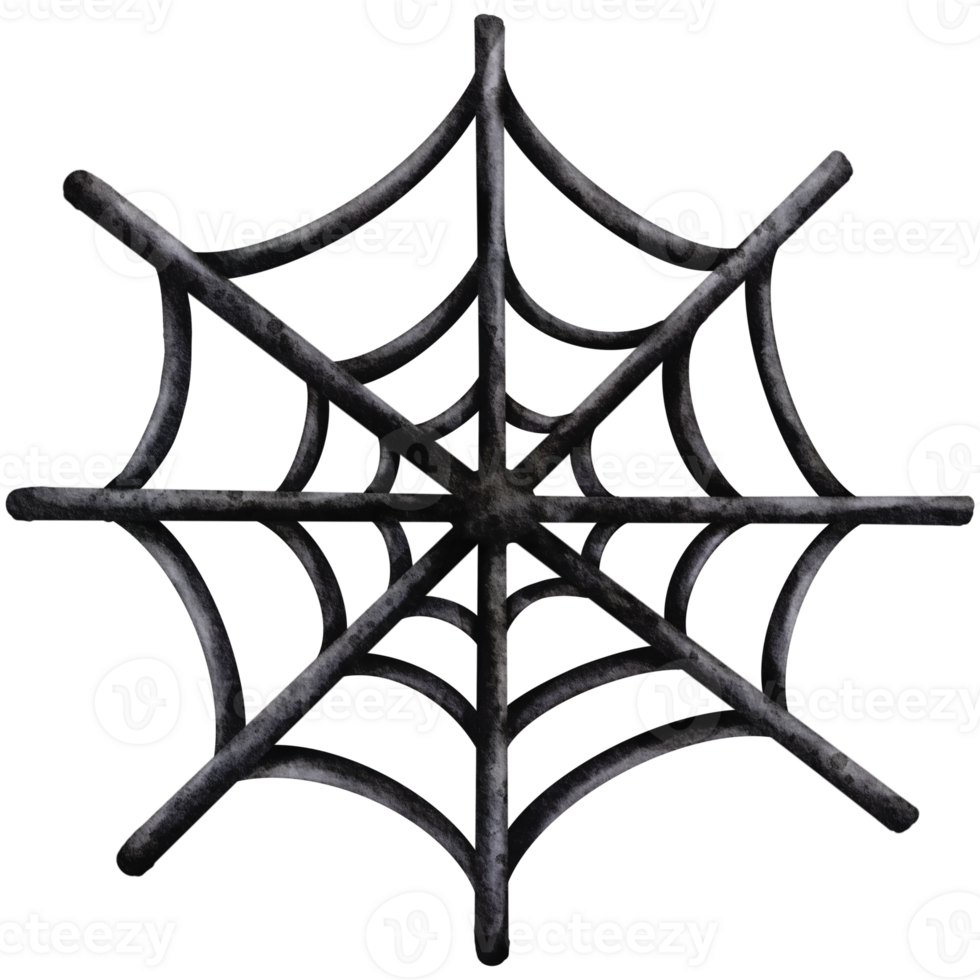 spider web spooky watercolor halloween clipart, halloween party invitations, scrapbook designs, holiday decoration, mystical, and magical themes png